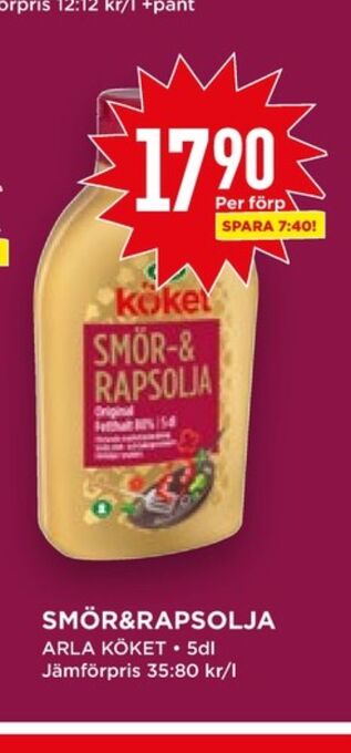 Willys Hemma Arla köket smör & rapsolja erbjuda