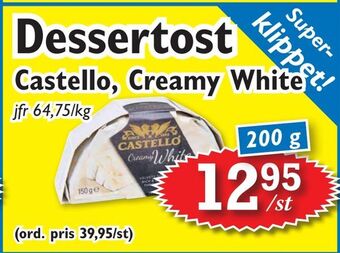 T-jarlen Dessertost erbjuda