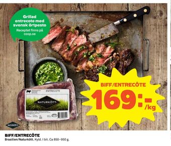 Coop Naturkött biff erbjuda