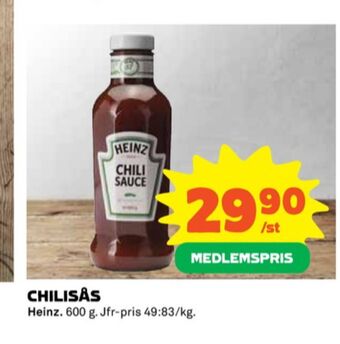 Coop Heinz chilisås erbjuda