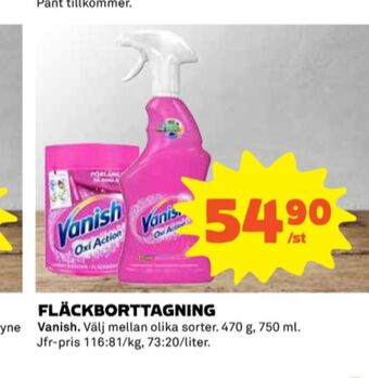 Coop Vanish oxi action fläckborttagning erbjuda