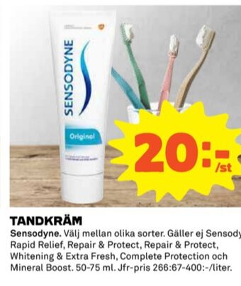 Coop Sensodyne tandkräm erbjuda