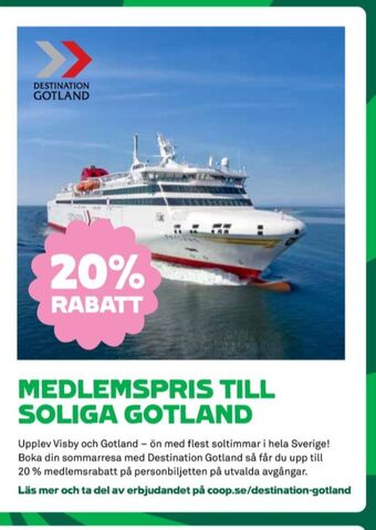 Coop Destination gotland erbjuda