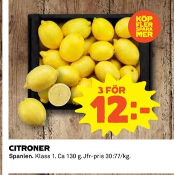 Coop Änglamark citroner erbjuda