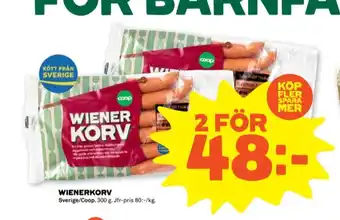 Stora Coop Coop wienerkorv erbjuda