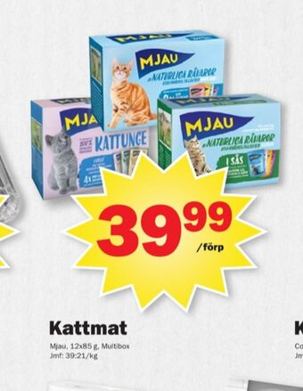Pekås Mjau kattmat erbjuda