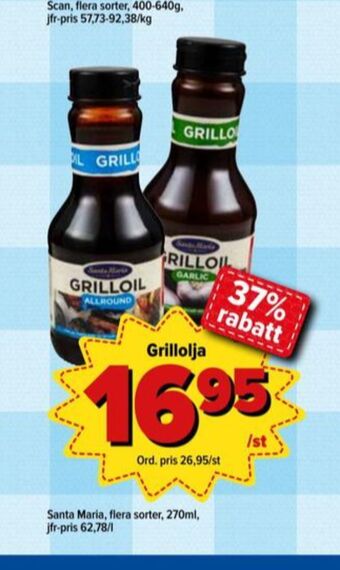 Östenssons Santa maria grillolja erbjuda