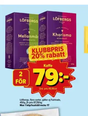 Östenssons Mellanmörk kaffe malet erbjuda