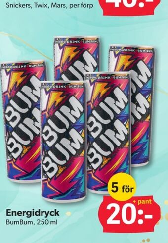 DollarStore Bumbum energidryck erbjuda