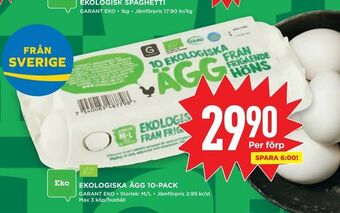 Willys Ekologiska ägg 10-pack erbjuda