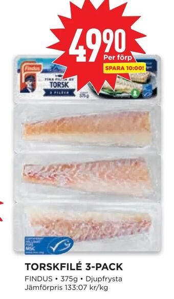 Willys Torskfilé 3-pack erbjuda