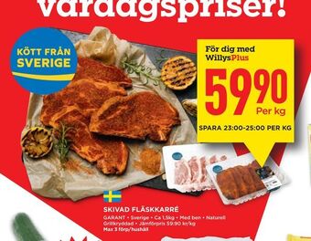 Willys Skivad fläskkarré erbjuda