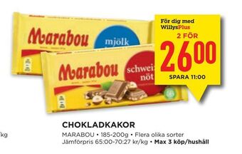 Willys Chokladkakor erbjuda