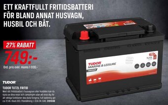 Tools Tudor TU72L Fritid erbjuda