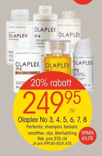 Olaplex No 3, 4, 5, 6, 7, 8
