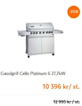 Gasolgrill Cello Platinum 6 27,7kW