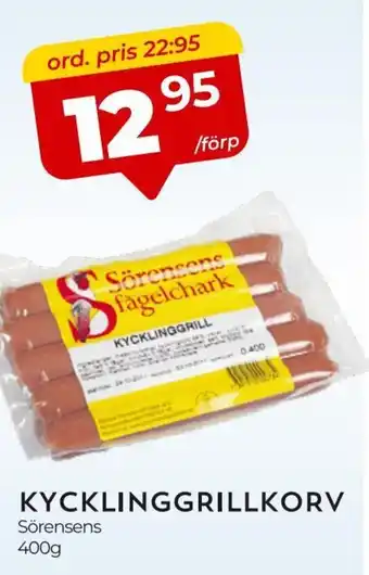 Kycklinggrillkorv Sörensens 400g