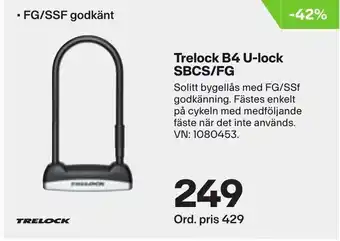 Trelock B4 U-lock SBCS/FG