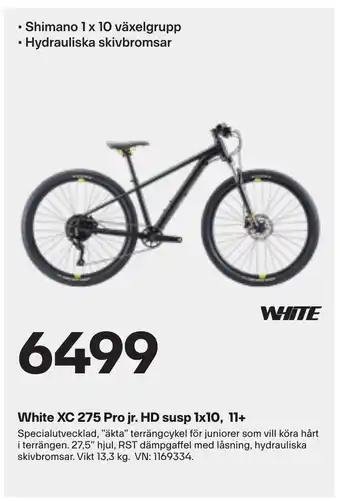 XXL White XC 275 Pro jr. HD susp 1x10, 11+ erbjuda