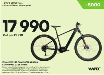 XXL White E-XC 290 COMP STEPS E5000 504WH USX 22 Sr, Unisex erbjuda