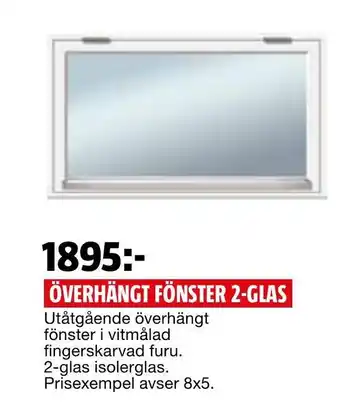 Bauhaus Överhängt fönster 2-glas erbjuda