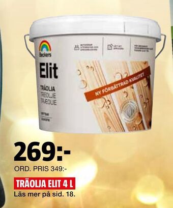 Bauhaus Träolja elit 4 l erbjuda