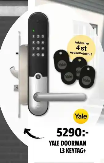 Bauhaus Yale doorman l3 keytag+ erbjuda