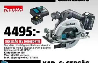Bauhaus Cirkelsåg 18v dhs680rtjb erbjuda