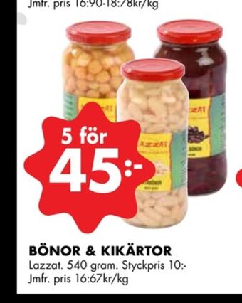 ÖoB Lazzat bönor erbjuda