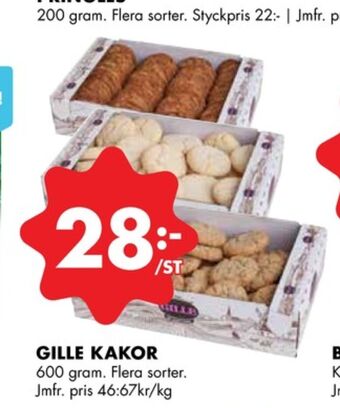 ÖoB Gillekakor småkakor erbjuda