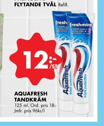 ÖoB Aquafresh tandkräm erbjuda