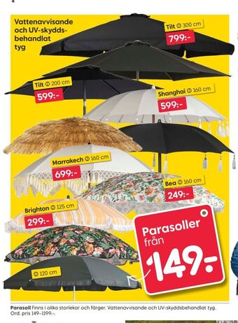 Rusta Dynor parasoll erbjuda