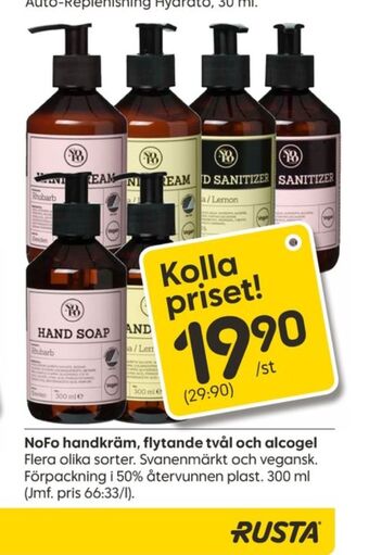 Rusta Nofo handkräm erbjuda