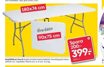Rusta Ldb campingbord erbjuda
