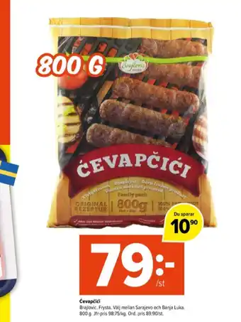 Coop Extra Brajlovic cevapcici erbjuda