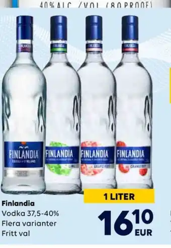 Border Shop Finlandia vodka erbjuda