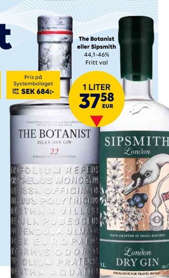Border Shop The botanist gin erbjuda
