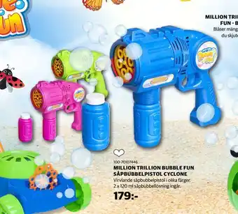 Lekia Million trillion bubble fun såpbubbelpistol cyclone erbjuda