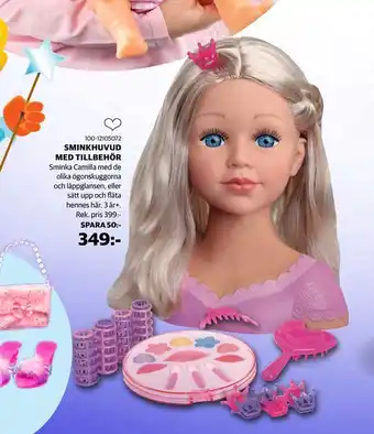 Sminkhuvud med tillbehör
