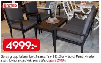 Bo Ohlsson Brafab Sorba grupp i aluminium erbjuda