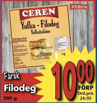 Supergrossen Ceren Färsk Filodeg 500 g erbjuda
