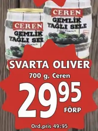 Supergrossen Ceren Svarta Oliver 700 g erbjuda