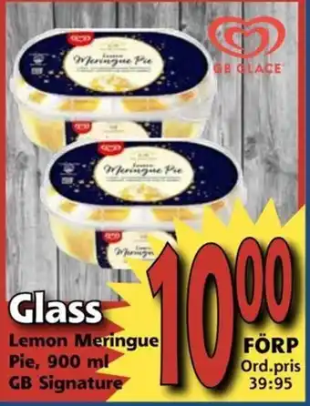 Supergrossen Glass Lemon Meringue Pie, 900 ml GB Signature erbjuda