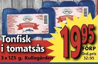 Supergrossen Tonfisk i tomatsås 3x125 g, Kullagården erbjuda
