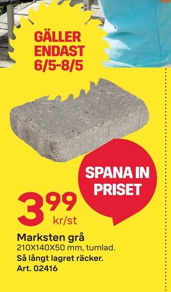 Byggmax Marksten grå erbjuda