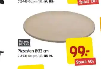 Jula Burns & barkles pizzasten erbjuda