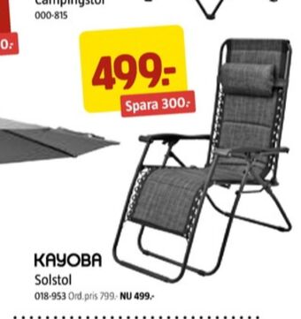 Jula Kayoba solstol erbjuda