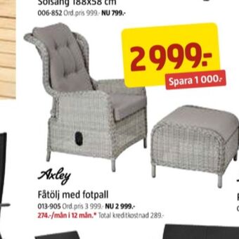 Jula Axley utemöbler erbjuda