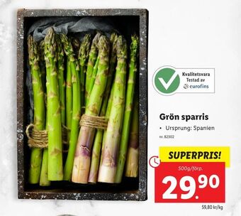 Lidl Grön sparris erbjuda