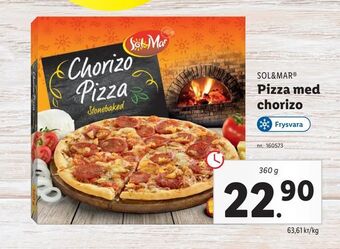 Lidl Pizza med chorizo erbjuda